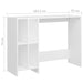 Notebook Desk White 102.5x35x75 cm Engineered Wood.