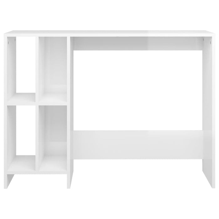 Notebook Desk High Gloss White 102.5x35x75 cm Engineered Wood.