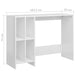 Notebook Desk High Gloss White 102.5x35x75 cm Engineered Wood.