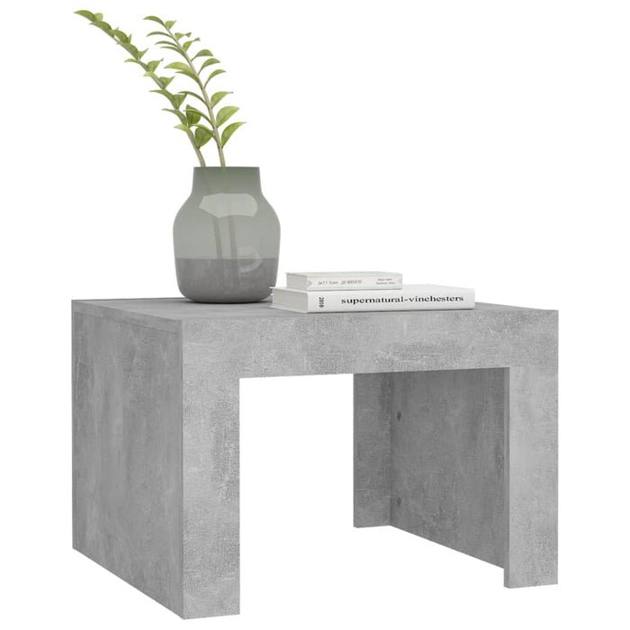 Coffee Table Concrete Grey Engineered Wood 50 cm