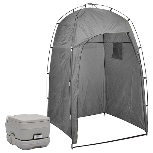 Portable Camping Toilet with Tent 10+10 L.