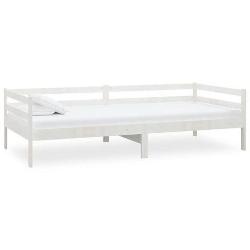 Day Bed White Solid Pinewood 90x200 cm.