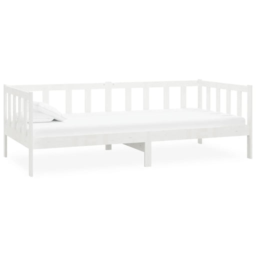 Day Bed White Solid Pinewood 90x200 cm.