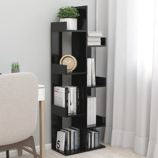 Book Cabinet Black 48x25.5x140 cm Engineered Wood.