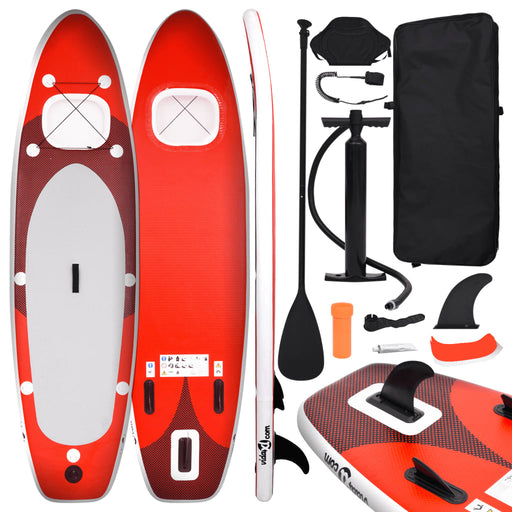 Inflatable Stand Up Paddle Board Set Red 300x76x10 cm.