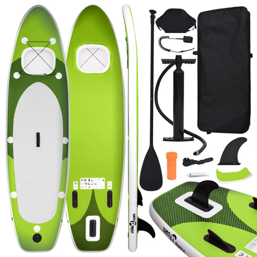 Inflatable Stand Up Paddle Board Set Green 360x81x10 cm.
