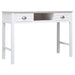 Desk White 108x45x76 cm Solid Wood Paulownia.