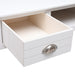 Desk White 108x45x76 cm Solid Wood Paulownia.