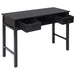 Writing Desk Black 108x45x76 cm Solid Wood Paulownia.