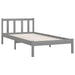 Bed Frame Grey Solid Pinewood 90x190 cm 3FT Single.