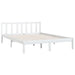 Bed Frame White Solid Pinewood 120x190 cm 4FT Small Double.