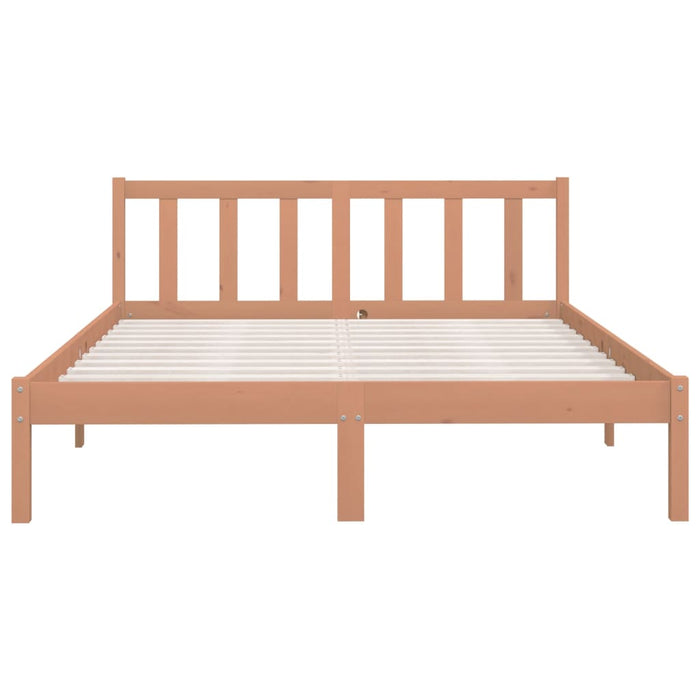 Bed Frame Honey Brown Solid Pinewood 120x190 cm 4FT Small Double.