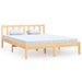 Bed Frame Solid Pinewood 150x200 cm 5FT King Size.