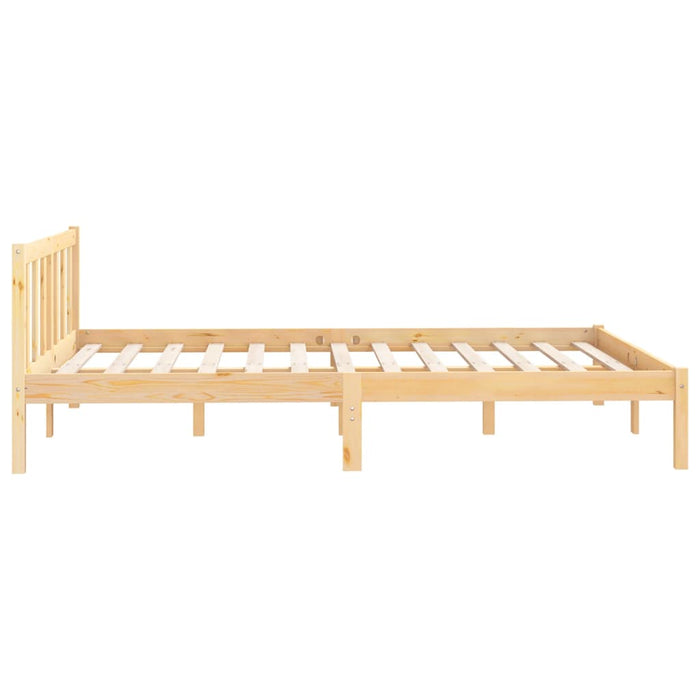 Bed Frame Solid Pinewood 150x200 cm 5FT King Size.