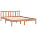 Bed Frame Honey Brown Solid Pinewood 150x200 cm 5FT King Size.