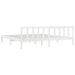 Bed Frame White Solid Pinewood 200x200 cm.
