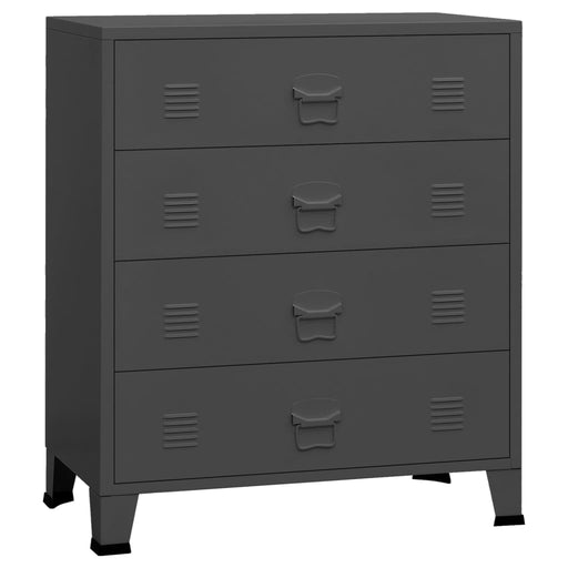Industrial Drawer Cabinet Anthracite 78x40x93 cm Metal.