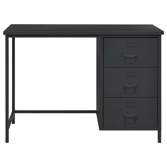 Industrial Desk with Drawers Anthracite 105x52x75 cm Steel.