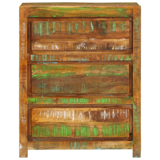 Drawer Cabinet Multicolour 60x33x75 cm Solid Wood Reclaimed.