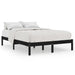 Bed Frame Black Solid Pinewood 150x200 cm 5FT King Size.