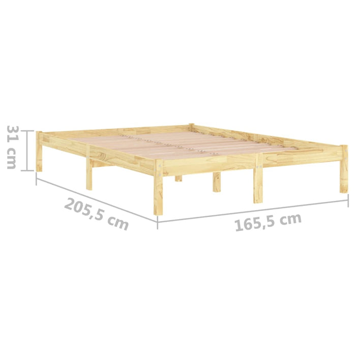 Bed Frame Solid Wood Pine 160 cm