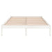 Bed Frame White Solid Pinewood 180x200 cm 6FT Super King UK.