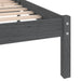 Bed Frame Grey Solid Pinewood 180x200 cm 6FT Super King UK.