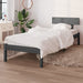 Bed Frame Grey Solid Wood Pine 90x200 cm Single.