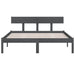 Bed Frame Grey Solid Wood Pine 120x200 cm Small Double.