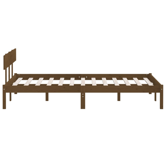 Bed Frame Honey Brown Solid Wood Pine 140x200 cm Double.