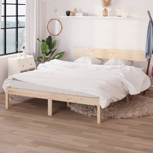 Bed Frame Solid Wood Pine 160x200 cm King.