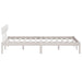 Bed Frame White Solid Wood Pine 160x200 cm King.