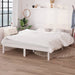 Bed Frame White Solid Wood Pine 160x200 cm King.