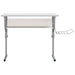 Craft Desk White&Grey 110x53x(58-87) cm Engineered Wood&Steel.