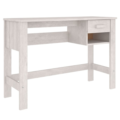 Desk White 110x40x75 cm Solid Wood Pine.