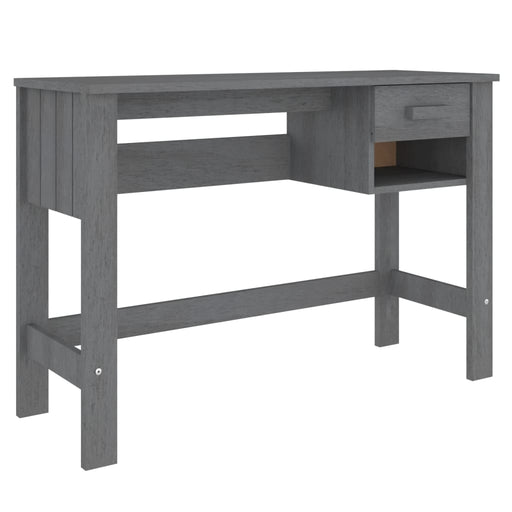 Desk Dark Grey 110x40x75 cm Solid Wood Pine.