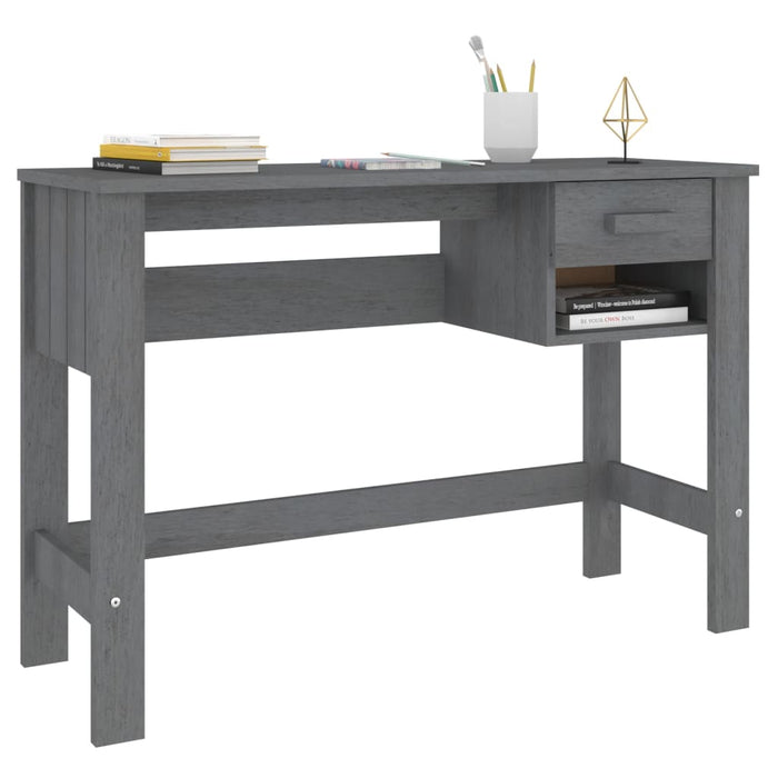 Desk Dark Grey 110x40x75 cm Solid Wood Pine.