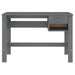 Desk Dark Grey 110x40x75 cm Solid Wood Pine.