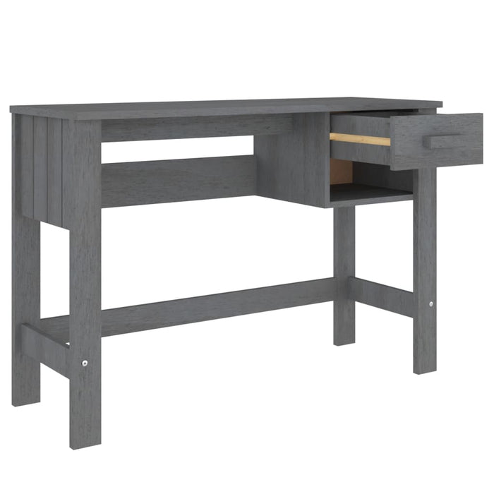 Desk Dark Grey 110x40x75 cm Solid Wood Pine.