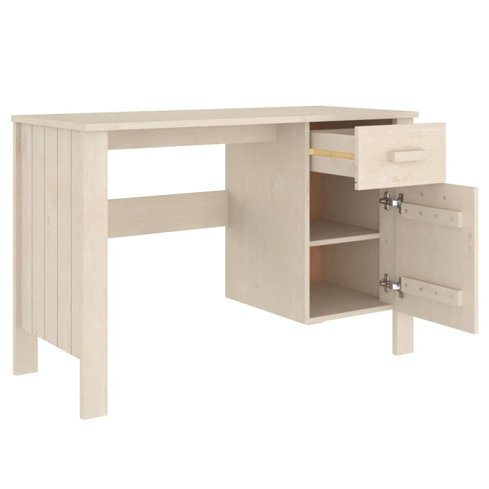 Desk Honey Brown 113x50x75 cm Solid Wood Pine.
