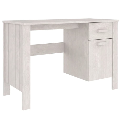 Desk White 113x50x75 cm Solid Wood Pine.