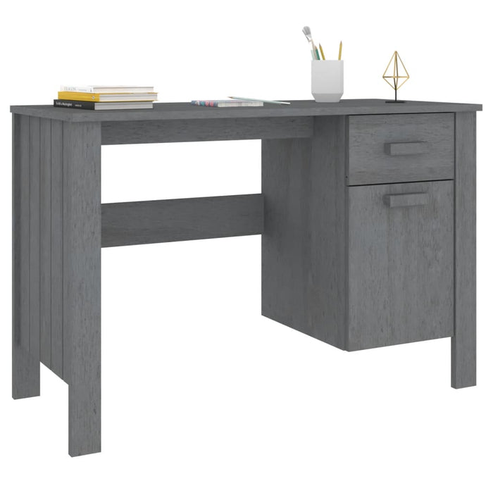 Desk Dark Grey 113x50x75 cm Solid Wood Pine.