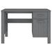 Desk Dark Grey 113x50x75 cm Solid Wood Pine.