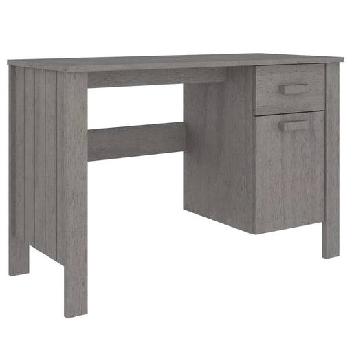 Desk Light Grey 113x50x75 cm Solid Wood Pine.