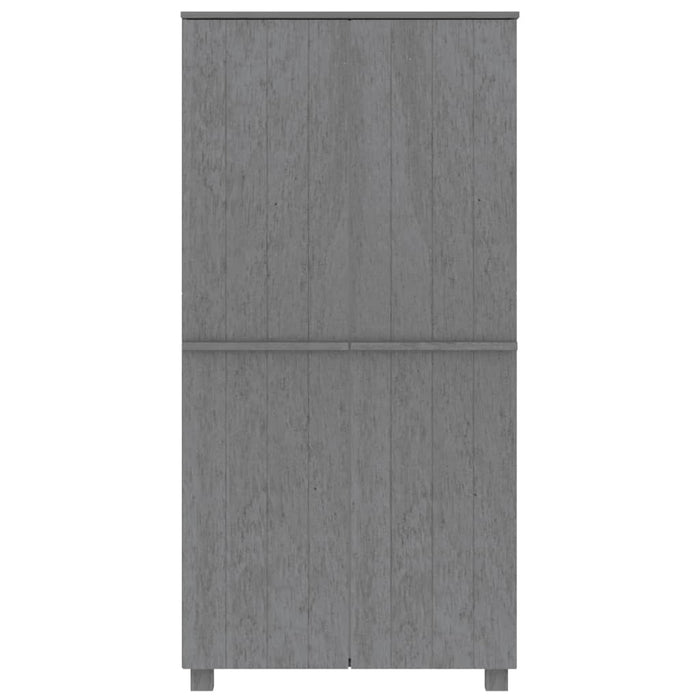 Wardrobe Dark Grey 89x50x180 cm Solid Wood Pine.