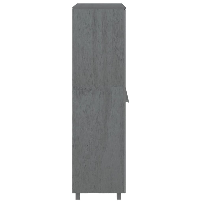 Wardrobe Dark Grey 89x50x180 cm Solid Wood Pine.