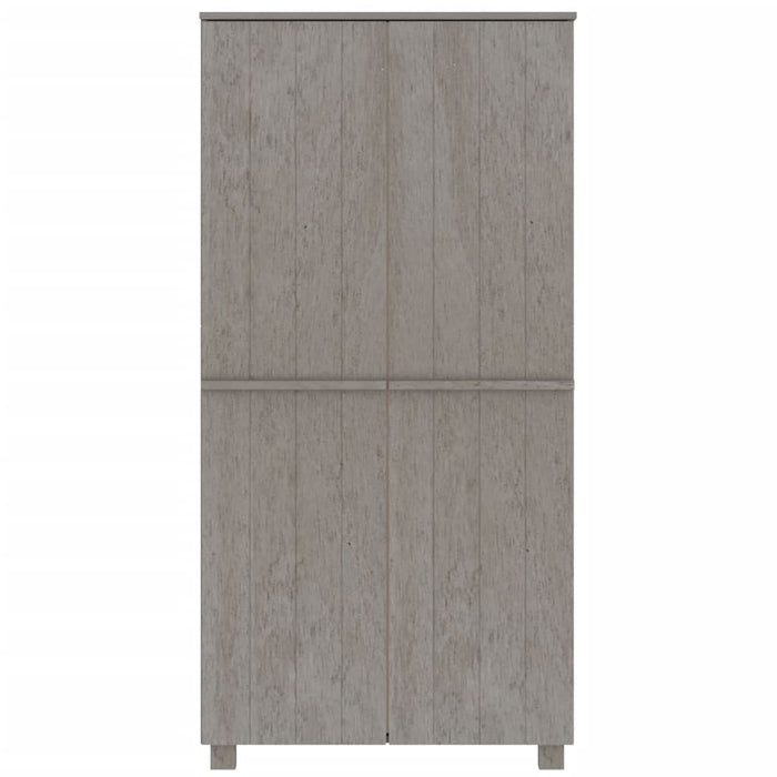 Wardrobe Light Grey 89x50x180 cm Solid Wood Pine.
