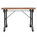 Dining Table 110x65x82 cm Solid Wood Fir and Iron.