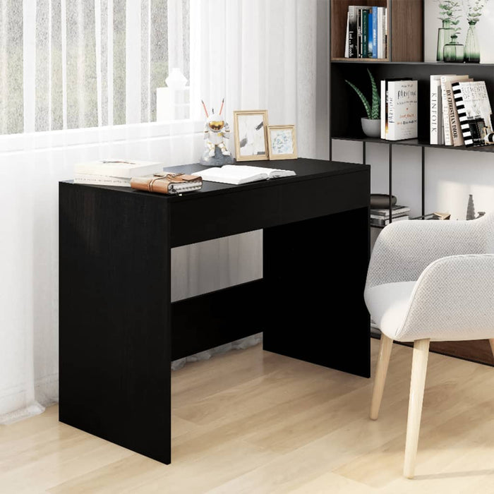 Desk Black 101x50x76.5 cm Engineered Wood.