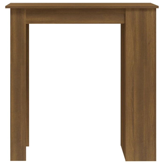 Bar Table with Storage Rack Brown Oak 102x50x103.5 cm Engineered Wood.